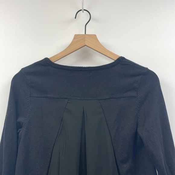 Style & Co Knit 3/4 Ruched Sleeve Crewneck Sweater Minimalist Black Small - Picture 5 of 7